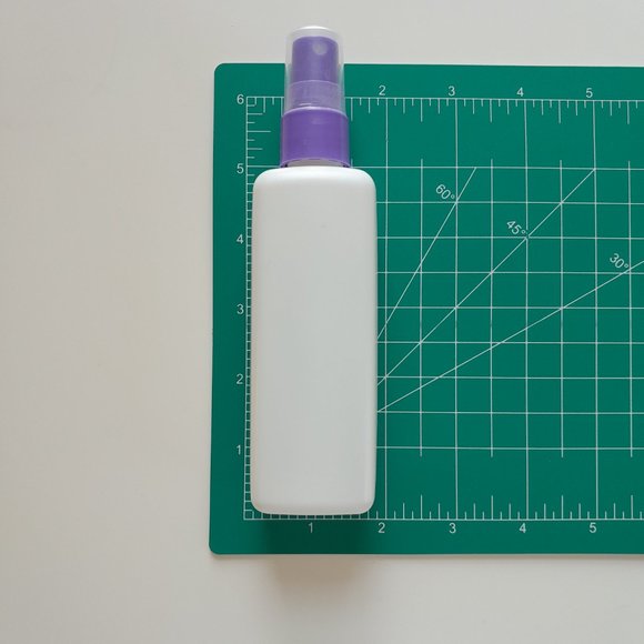 Empty Plastic Spray Bottle with Cap, white purple - Picture 7 of 8